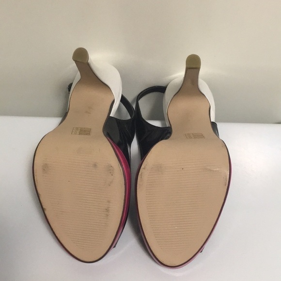 Spring Black, White and Hot Pink 8.5 5” heels - Picture 3 of 4